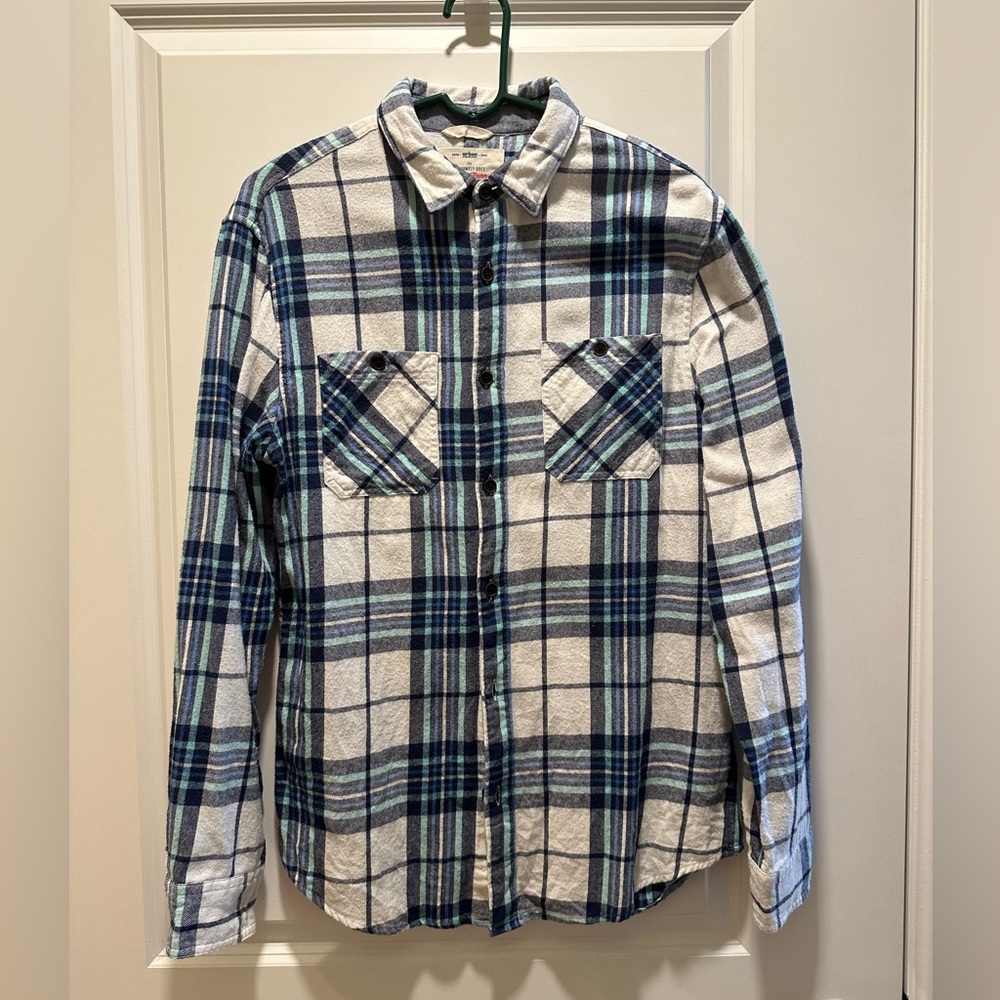 Vintage Blue/White Flannel Shirt